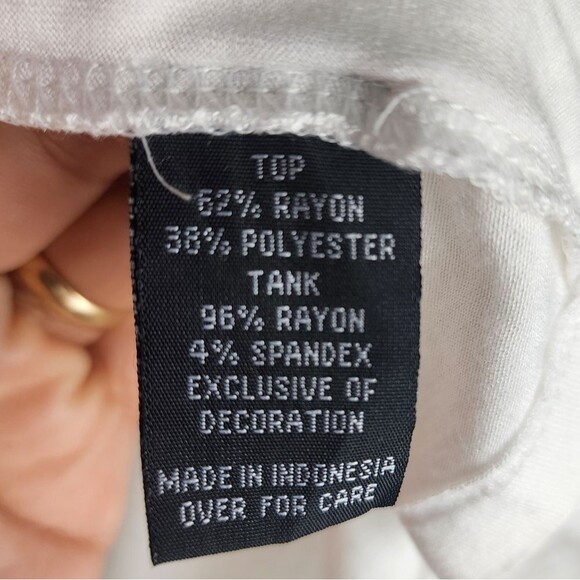 Alyx Overlay Top Cream Lace Trim Blouse Popover Flowy Size 2X - Picture 11 of 13